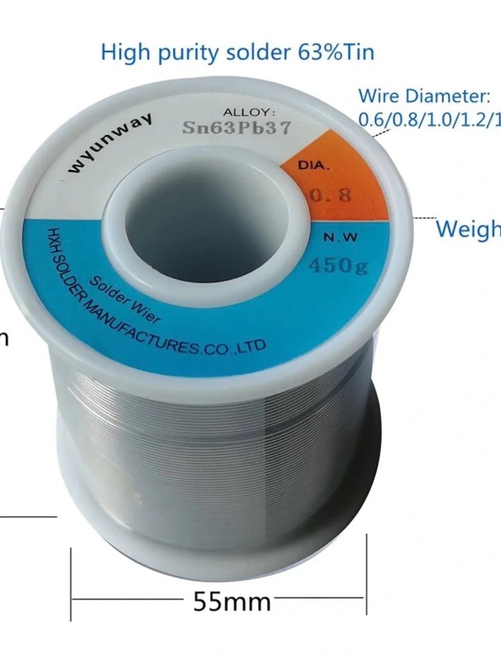 Solder Wire 63/37 Tin, 450g
